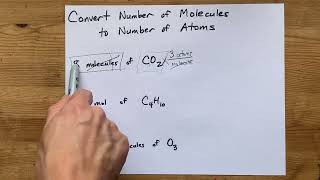 Convert Number of Molecules to Number of Atoms