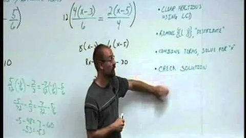 Intermediate Alg Section 5.4 Solving Equations w/Rational Expressions (Part 1)