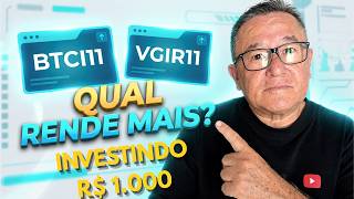Qual FII rende mais? VGIR11 vs BTCI11: O Guia para o Efeito Bola de Neve rápido.