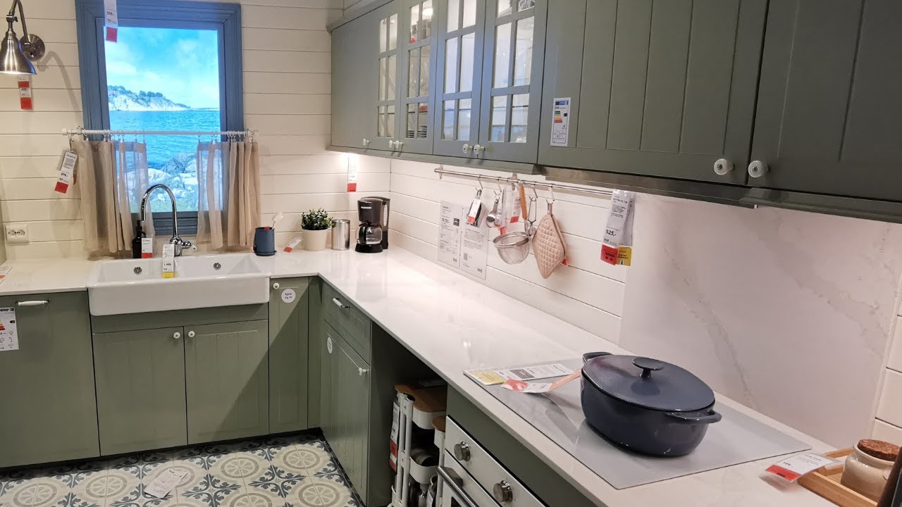 IKEA STENSUND Kitchen Tour – Light Green Shaker Style with KASKER Countertop