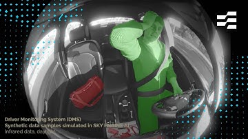 Driver Monitoring System (DMS) Metaverse and Synthetic Data created in the SKY ENGINE AI