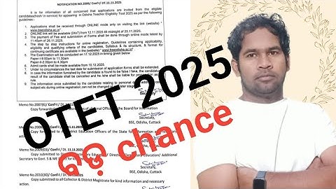 OTET 2025 | notification 
