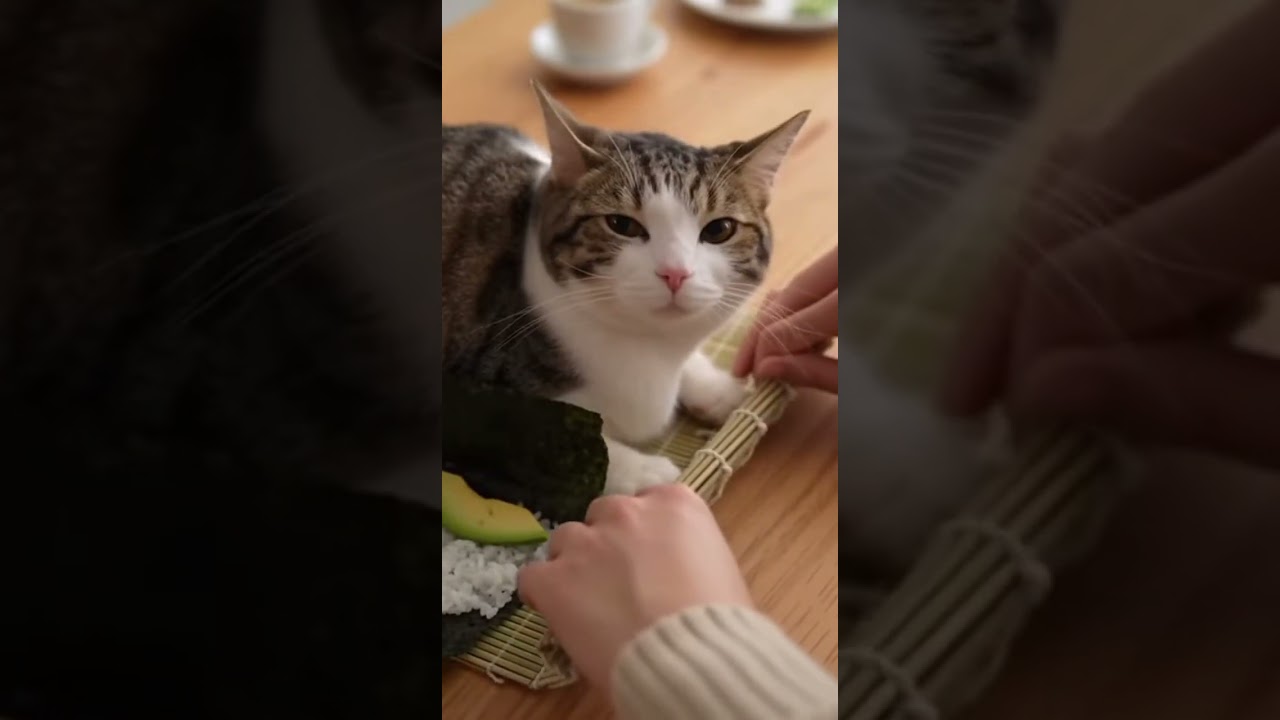 Sushi Roll Cat Transformation 