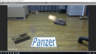 【Unity3D】AR Tank Battle using Vuforia. screenshot 2