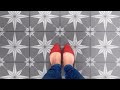 How To Stencil Faux Star Tiles On Old Tile Floor!