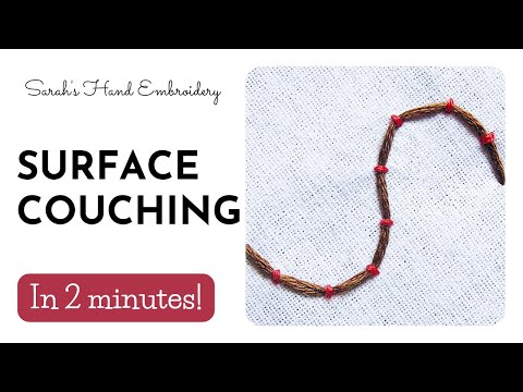 How to do Surface Couching Stitch