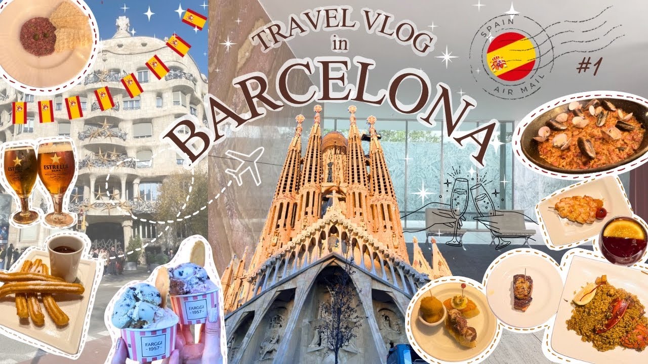 ⋆⸜ vlog ⸝⋆年末年始ヨーロッパ9日間の女子旅 vol.1🇪🇸バルセロナ編⌇ヨーロッパのクリスマス🎄/ガウディ・ミース建築巡り/たくさん食べて語る最高の2泊3日🥘🍷【#1】