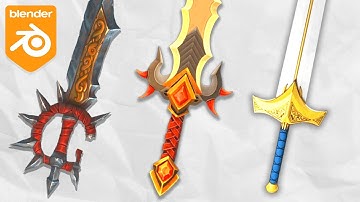 How To Make ANY Sword In Blender | Easy Trick