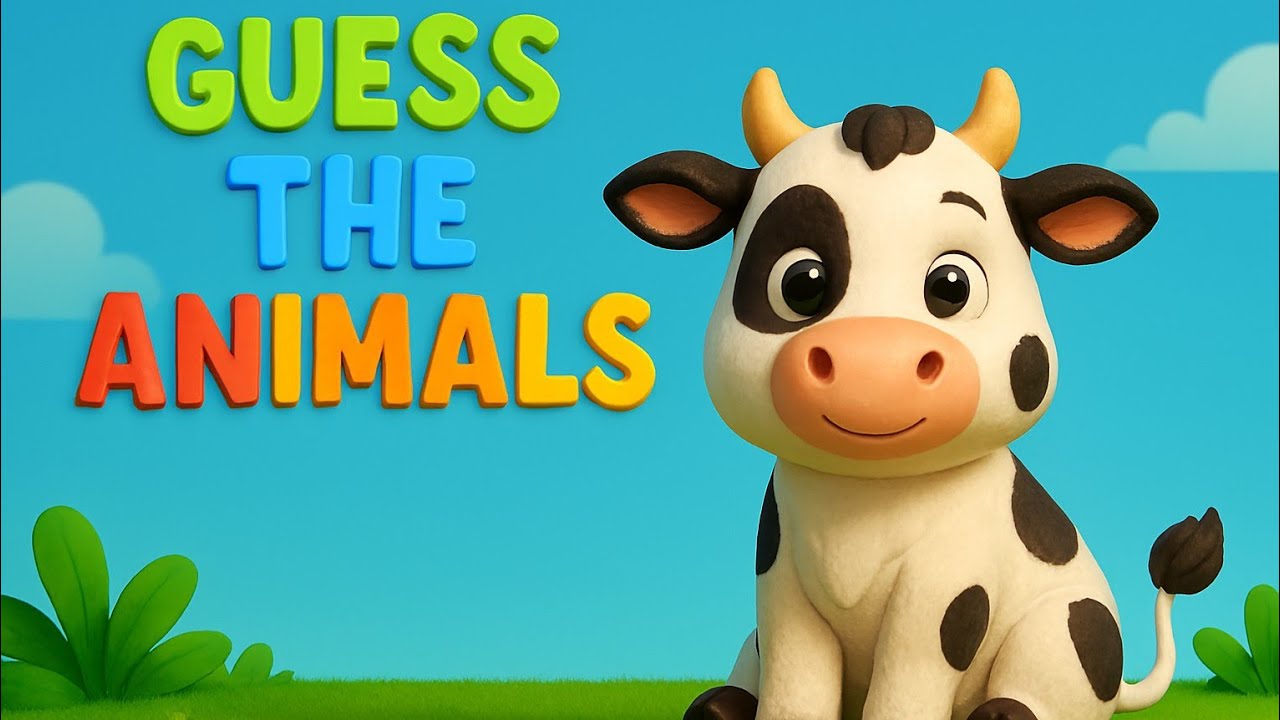 Guess the Animal 🐮🦁🐸🐘 | Fun Animal Riddles for Kids | 3D Cartoon Learning