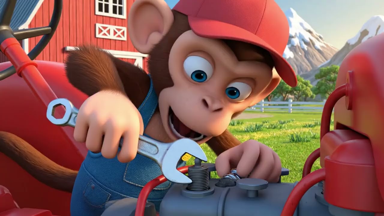 Cute Monkey Farmer: Busy Day at the Big Farm & Animal Rescue!