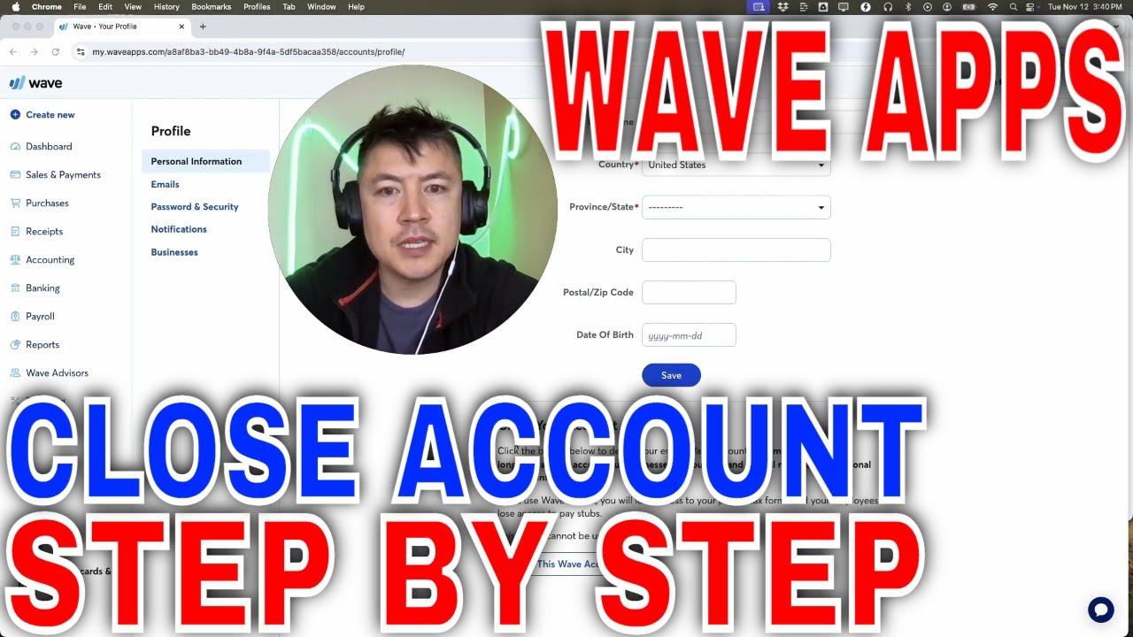 How To Permanently Close Wave Apps Account 🔴 - YouTube