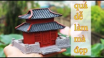 Đúc nhà mô hình trang trí từ xi măng bằng khuôn silicol tự làm quá đơn giản