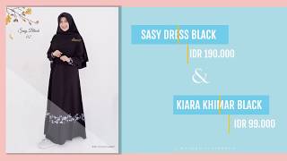 Sasy Dress & Kiara Khimar By Michan Hijab - Gamis Syari - Gamis Polos - Gamis Busui