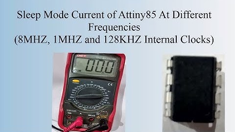 ATtiny85 power in sleep mode at different frequencies