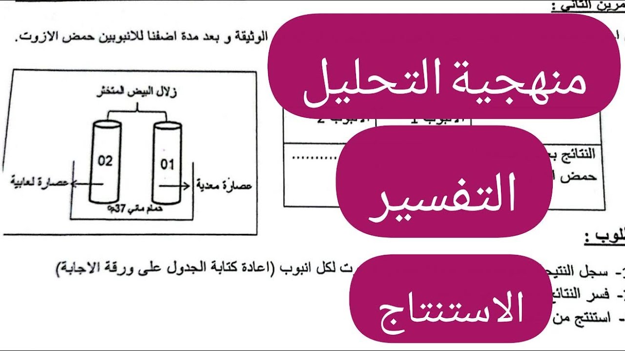 اقوى شرح لمنهجية التحليل و التفسير و الاستنتاج + كيفية فهم التجربة│ bem2026