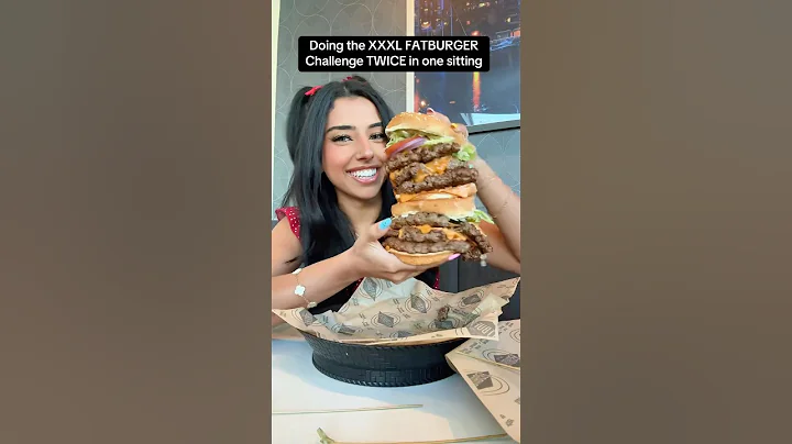 XXXL King Fatburger Challenge twice in one sitting #food #eating #shorts #mukbang #burger