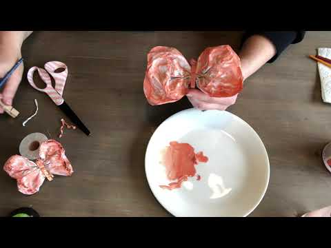 how-to-make-tissue-paper-butterflies-|-spring-crafts-|-butterfly-diy