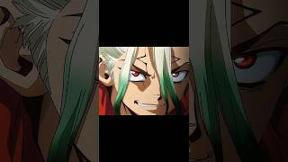 The death threaten make all of them freeze at place still senku is one laugh 🥶 #drstone #animeedit