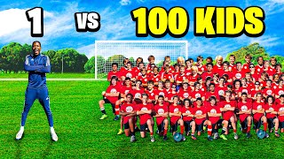 1 Pro Footballer Vs 100 Kids