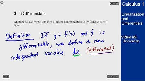 Linearization and Differentials - Video 2 - Differentials