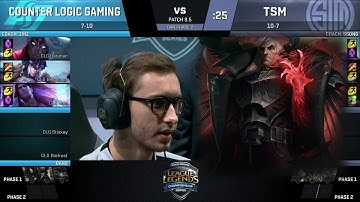 CLG vs TSM - 2018 NA LCS SPRING SPLIT WEEK 9 - Counter Logic Gaming vs Team SoloMid