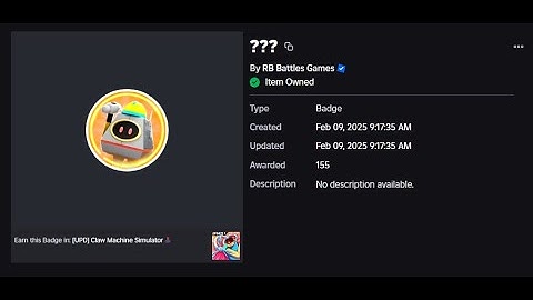 How to get the SECRET DUNCAN BADGE in  RB BATTLES CLAW MACHINE SIMULATOR