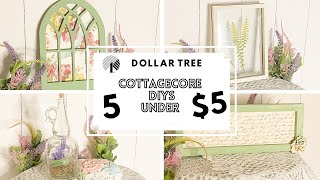 5 COTTAGECORE DIYS UNDER $5 | DOLLAR TREE COTTAGECORE DIYS | FARMHOUSE | BUDGET FRIENDLY DIYS