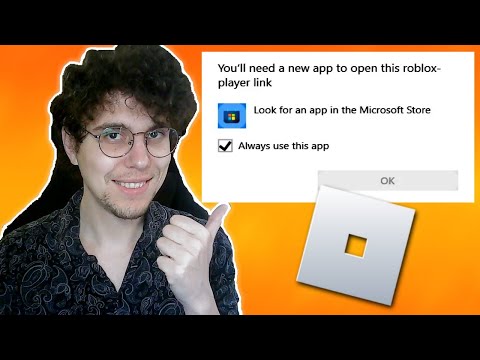 you'll need a new app to open this roblox-player link I need help