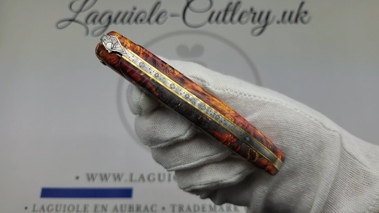 “The Space” Laguiole Pocket Knife – Cosmos Collection – Elder Burl