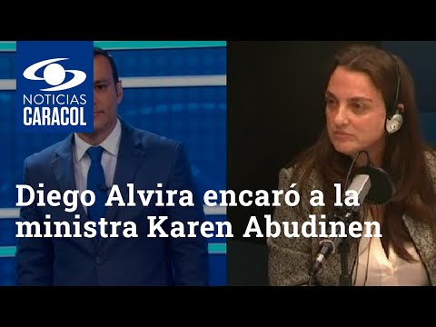 Juan Diego Alvira encaró a la ministra Karen Abudinen