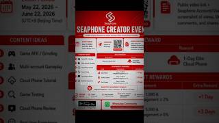 sự kiện nhà sáng tạo nhận máy cloud phone #seaphone#creators#cloudphone#cloudgaming