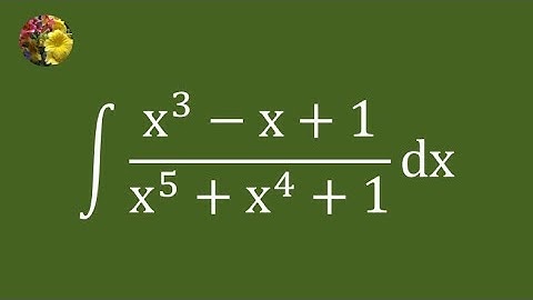 Evaluating the indefinite integral using algebraic manipulation (Mis-2801)