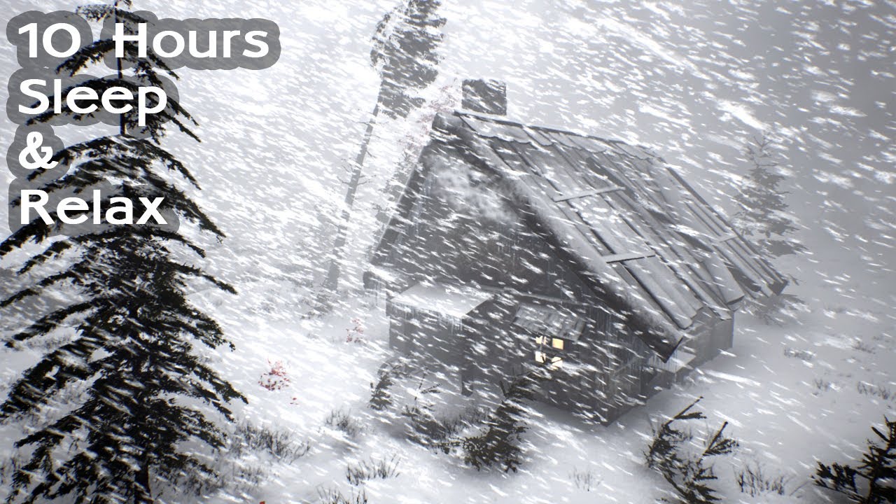 COZY CABIN in a RAGING BLIZZARD | Howling Wind & Heavy Snowstorm Sounds ...