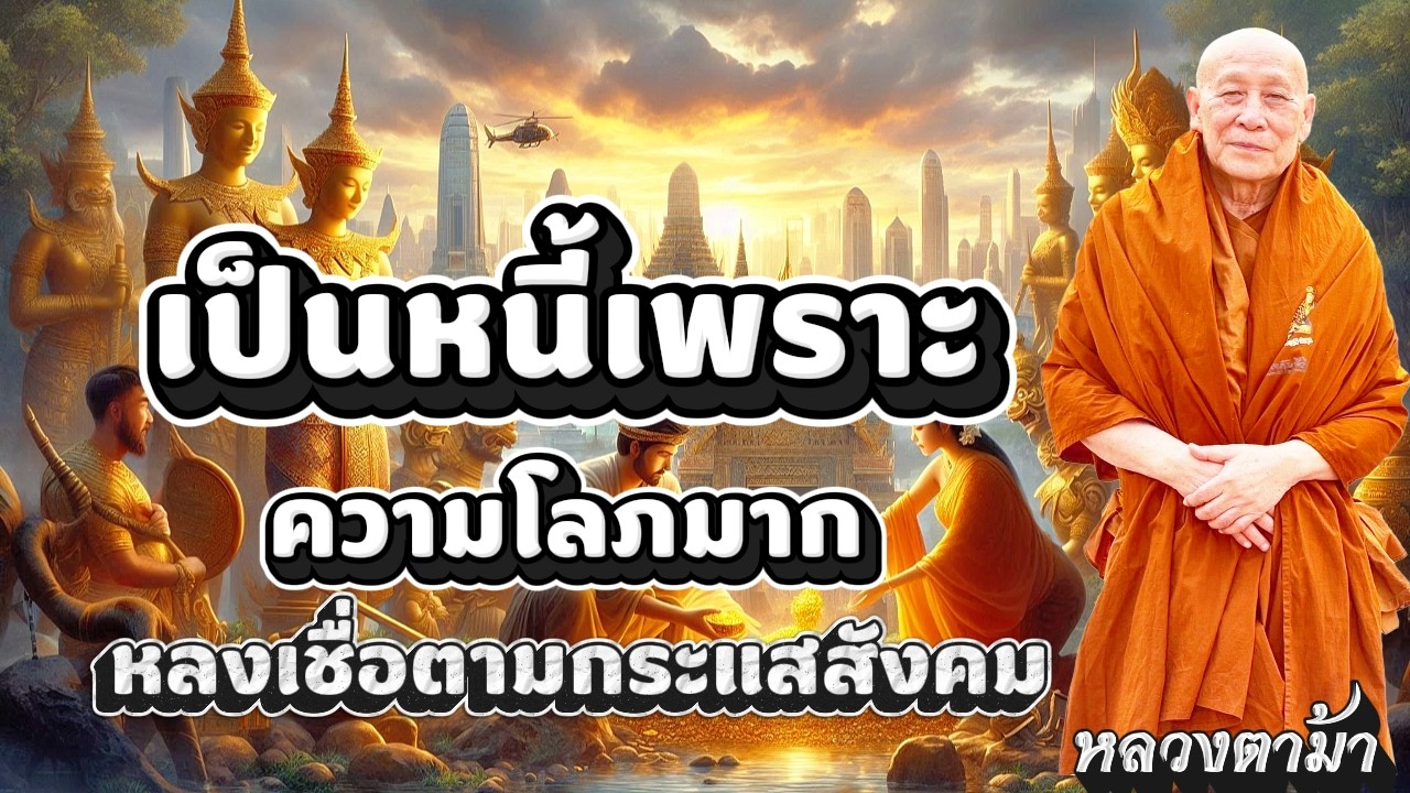 เป็นหนี้เพราะความโลภหลงเชื่อตามกระเเสสังคม #ธรรมะ #หลวงตาม้า #คาถามหาจักรพรรดิ #หลวงปู่ดู่