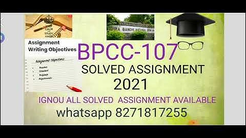 BPCC-107 SOLVED ASSIGNMENT 2021