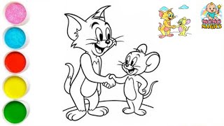 Tom and Jerry Coloring | Cute Tom & Jerry Drawing Coloring for Kids 🖍️ #tomandjerry #tom #jerry #yt  screenshot 4