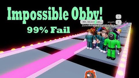 ROBLOX 99% Fail Impossible Obby! Completed Full Obby