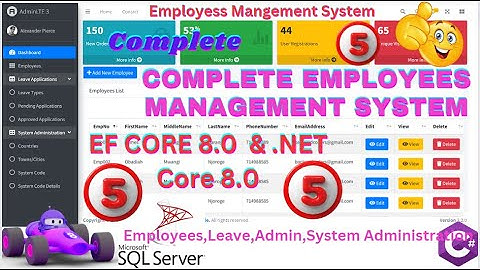 EP 5 Complete Employees Management System Using ASPNET Core MVC, EF Core,SQL|AdminLTE| Perform CRUD💥