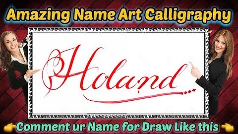 Holand Name Signature Calligraphy Status | How to improve Cursive Handwriting | Cut Marker | art