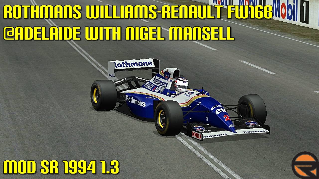 [rFactor] Rothmans Williams-Renault FW16B @Adelaide with Nigel Mansell ...
