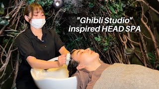 ASMR I FOUND GHIBLI HEAD SPA in FUKUOKA, JAPAN (almost no spoken, soft spoken) screenshot 3