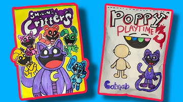 DIY 😱 POPPY PLAYTIME CHAPTER 3 GAME BOOK 🐱🧼 + Poppy Playtime 3 Catnap BLIND BAG!🐷🌙🍎💡🐶😱 Horror Game
