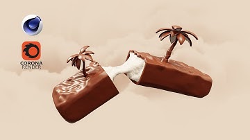 Cinema 4d and corona render | Realistic chocolate