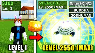 Beating Blox Fruits as Noob Bacoon | Full Mink Race V4 Awakened | Budha Awakened In BloxFruits!