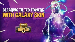 Clearing Tilted Towers Featuring GALAXY SKIN!! - Fortnite Battle Royale Gameplay - Ninja & Wildcat