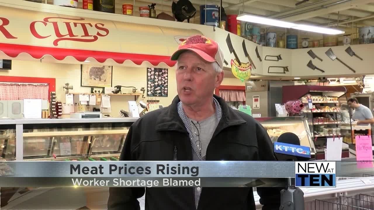 Rising meat prices blamed on a national worker shortage