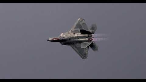 F-22 Raptor Thrust Vectoring and Awesome Afterburners over Langley Air Force Base.