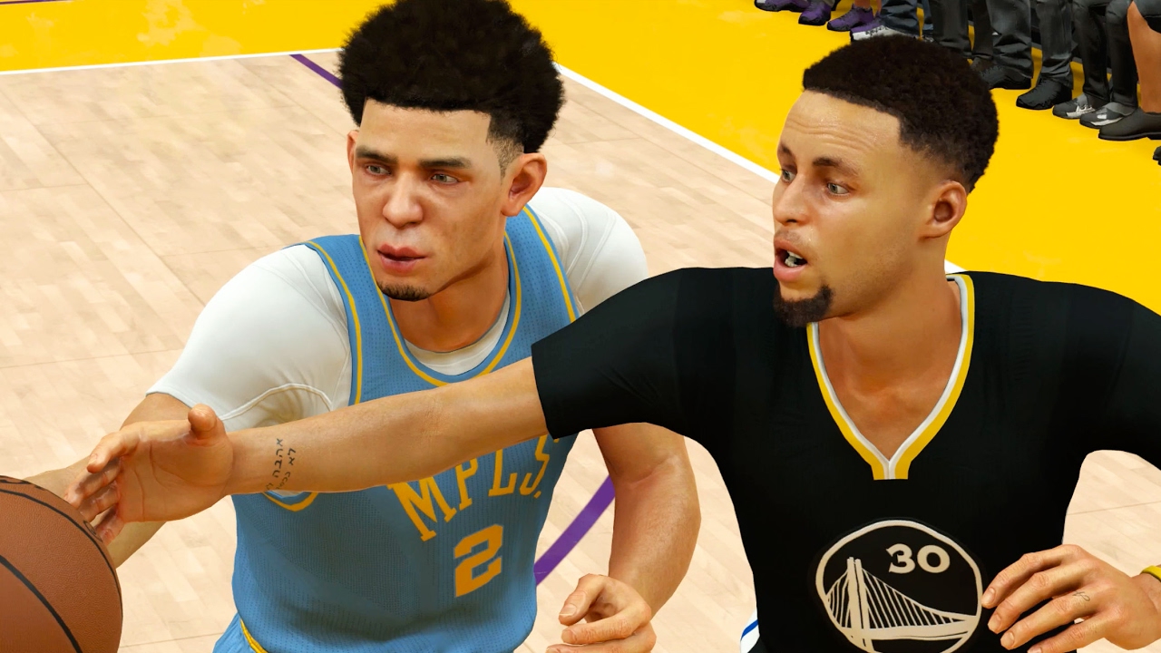 The Ball Brothers VS The Curry Family? NBA 2K17 Challenge YouTube