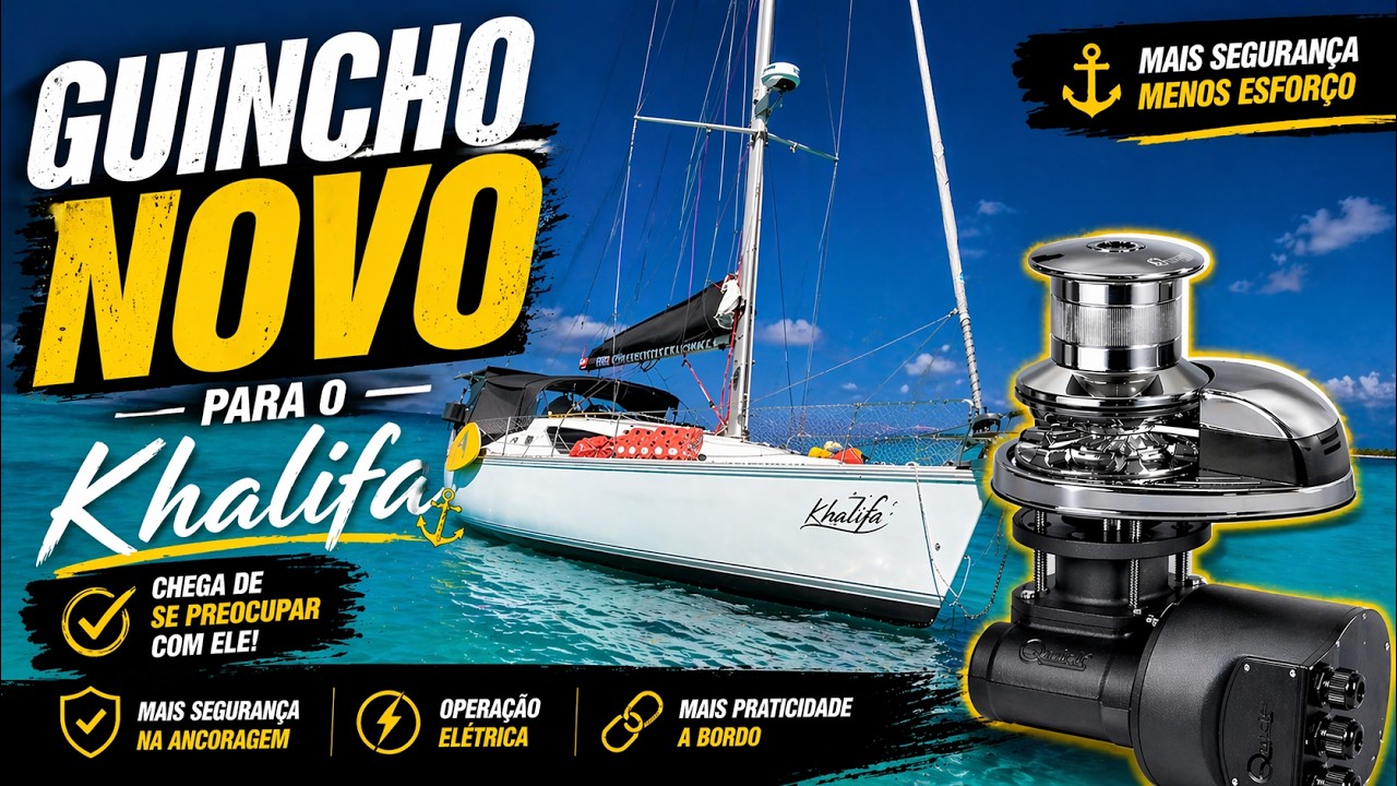 ⁣#49 INSTALAMOS UM GUINCHO NOVO NO VELEIRO + GRANDES MELHORIAS A BORDO!