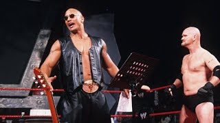 Goldberg interrupts The Rock’s rock concert: Raw, April 21, 2003